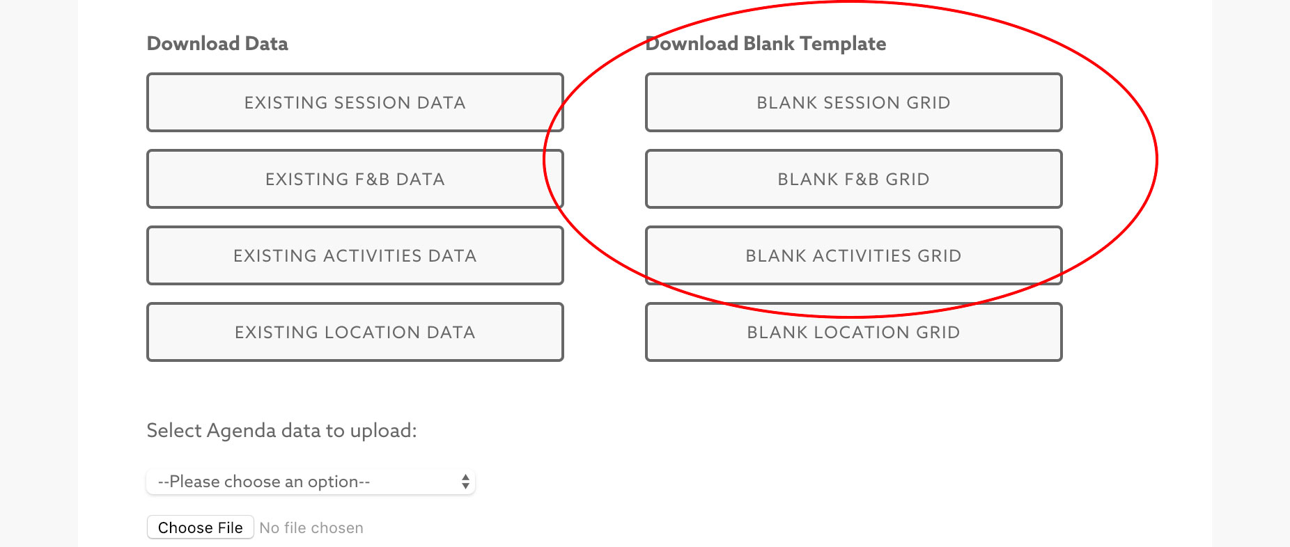 Blank templates available for download