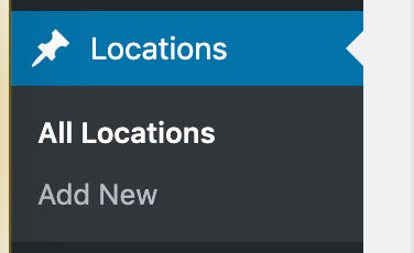 Select Locations from WP backend